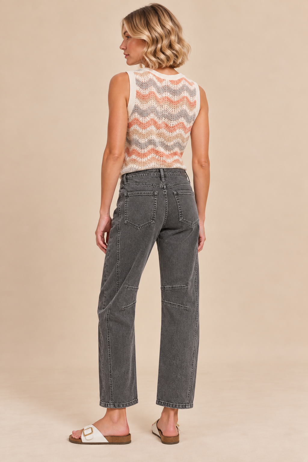 Ash Black High-Rise Barrel Jeans