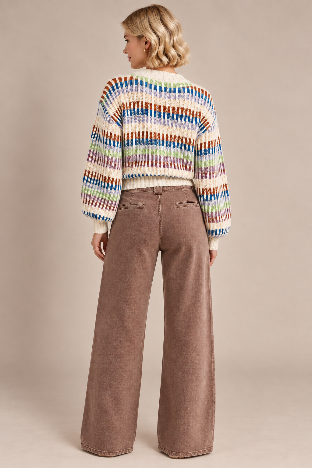 Vintage Brown High-Rise Wide Leg Jeans