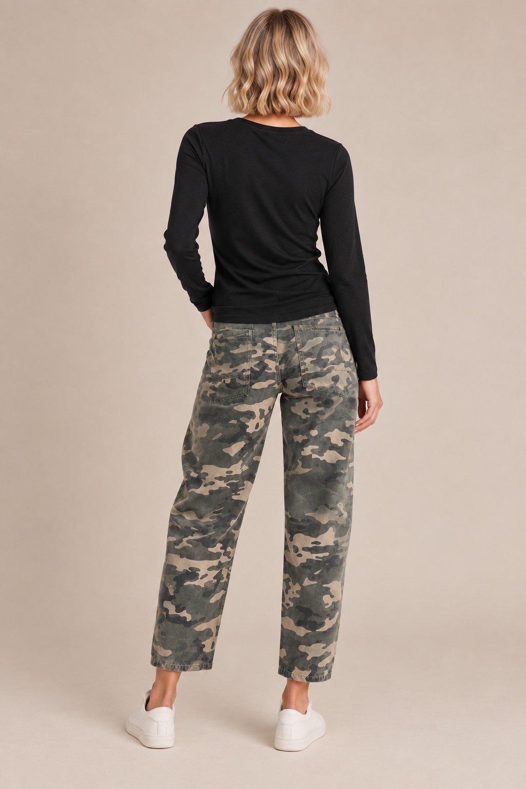 Camo Relaxed Straight Leg Pants