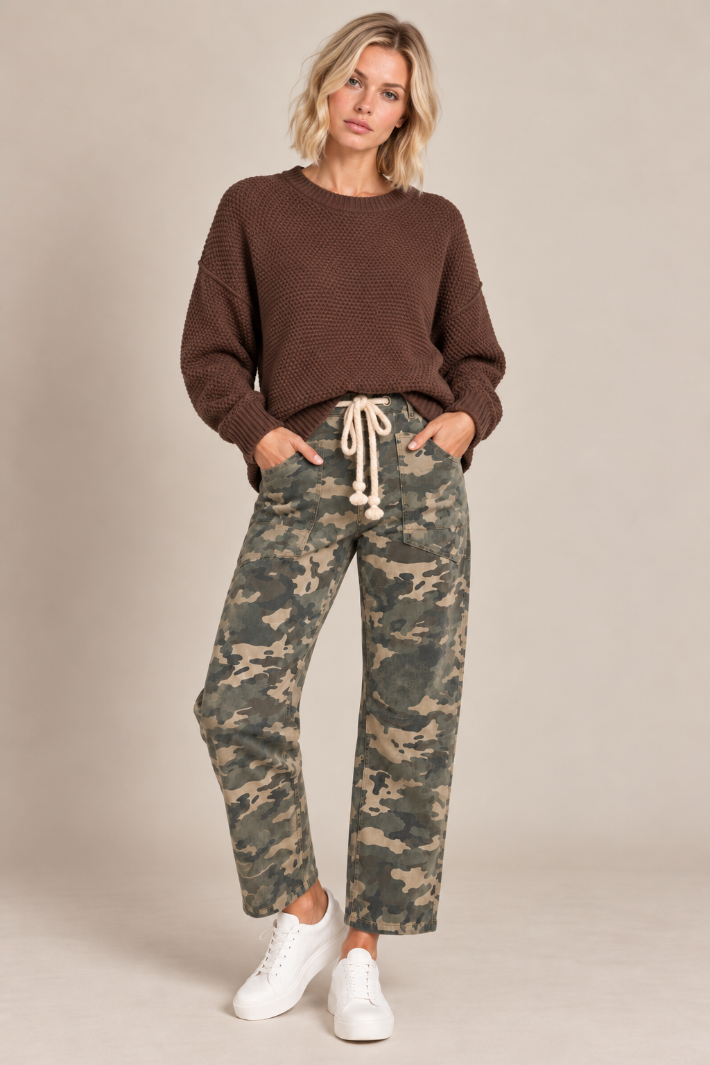 Camo Relaxed Straight Leg Pants