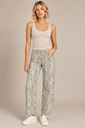 Leopard High Rise Barrel Jeans