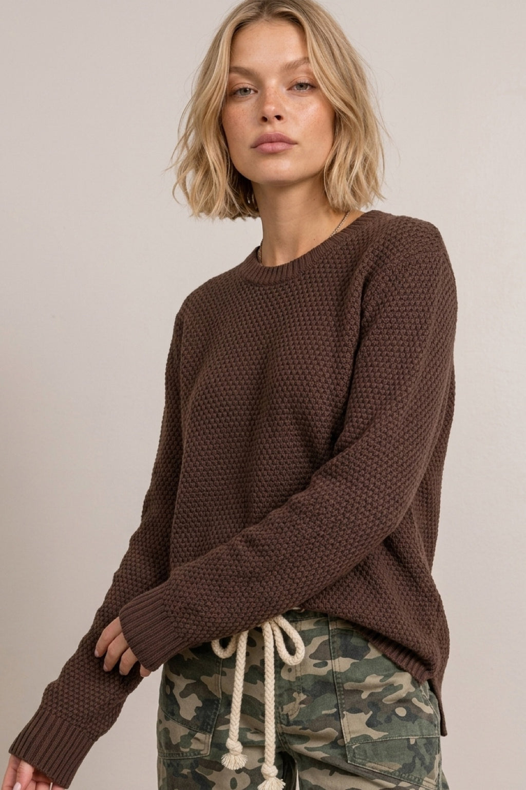 Everyday Knit Sweater - Mahogany