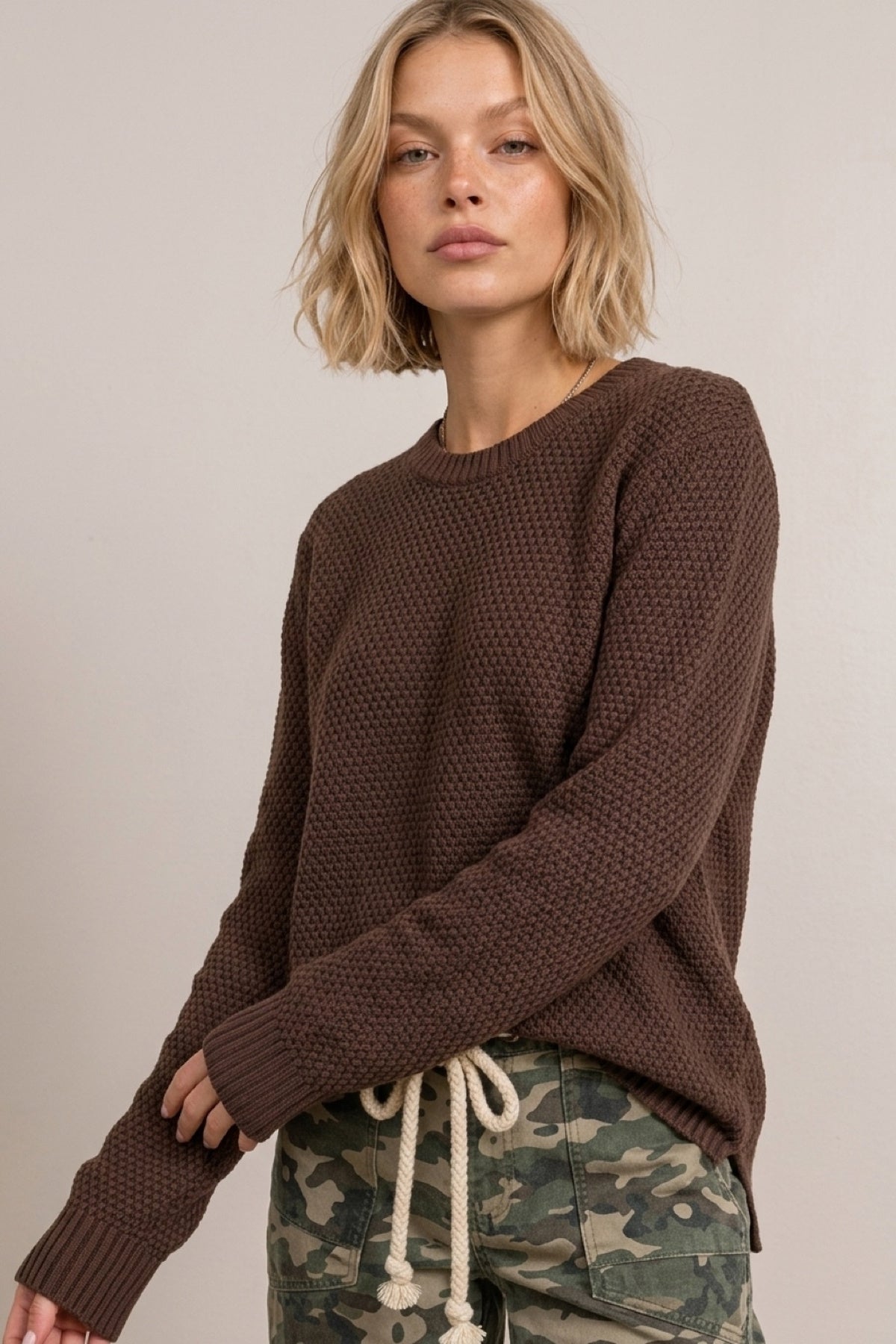 Everyday Knit Sweater - Mahogany