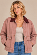 Barn Jacket with Contrast Collar